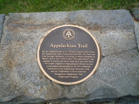 Appalachian Trail marker, Mt. Greylock, MA