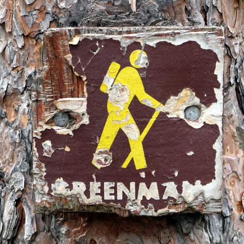 Ancient Marker for Greenman Trail, Boulder Mountain Park, Boulder, Colorado