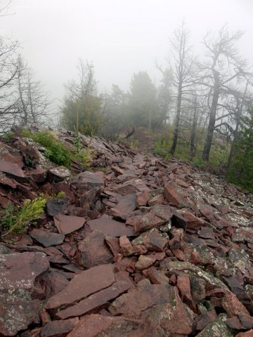 Broken rock on Bear Peak, Boulder Mountain Park, Boulder, Colorado