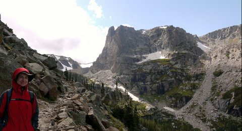 Batya and Notchtop Mountain, Rocky Mountain National Park, Colorado